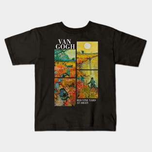 Van Gogh - Red Vine Yard in Arles Kids T-Shirt